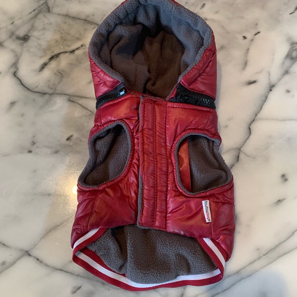 FOUFOUDOG Small Dog Puffer Vest, Detachable Hood, Size S, Like New Condition - Picture 3 of 9